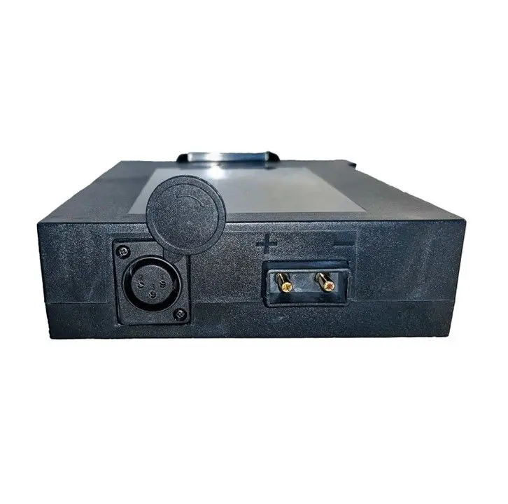 A black box with a button and a microphone